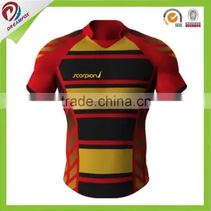 Blank Rugby League Football Jersey/Short Sleeve Rugby Jersey/Rugby Teamwear thumbnail-3