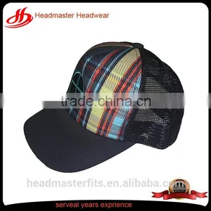 Custom Print Plaid Cheap Baseball Trucker Hats Rope Baseball Trucker Cap thumbnail-1