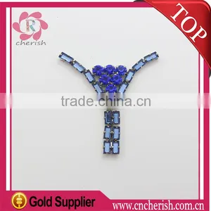 2016 Wholesale Fashion Glass Shoe Ornament Metal Parts Rhinestone Chains thumbnail-1