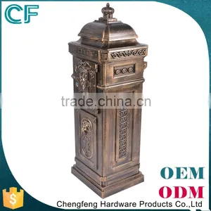 The Most Popular Style In Europe Traditional Desigh Lion Decorative Outside Mail Boxes From China thumbnail-3