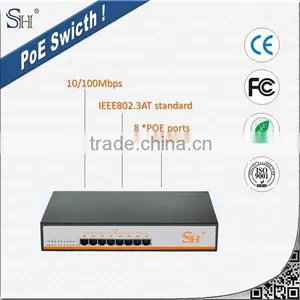 Smart Fast Ethernet 8 Port Poe Switch for Cctv Surveillance thumbnail-1