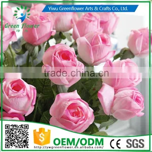Greenflower 2016 Wholesale Real Touch Latex PU Fat Rose China Artificial Flowers Rose for Wedding Decoration thumbnail-5