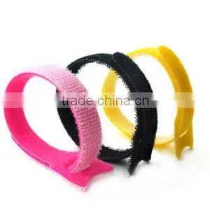 Colorful Customized Hook And Loop Tape Cable Ties Organiser Tidy Straps thumbnail-3