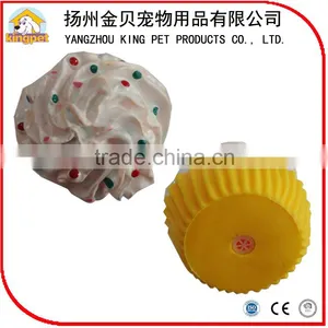 Cute Latex Soft Food Ice Cream Squeaky Rubber Toy for Small Animals thumbnail-2
