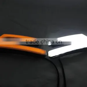 New LED Daytime Running Light for Fords Focuss 2011-2014 Fog Light With Amber Turn Signal DRL thumbnail-4