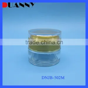 Wholesale Glass Jars Lids ,Wholesale Cosmetic Glass Jar Clear 50G With Plated-Colored Cap thumbnail-2