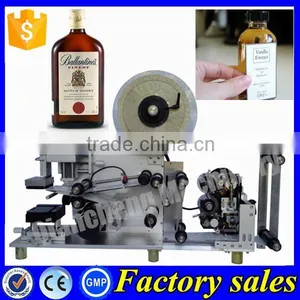 PLC Controlled Semi Automatic Labeling Machine,flat Bottle Label Applicator thumbnail-1