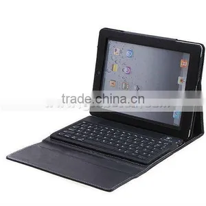 Wireless Bluetooth Keyboard Leather Case For Tablet PC thumbnail-1