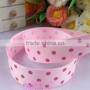 Regular Dots Printed Grosgrain Ribbon thumbnail-1