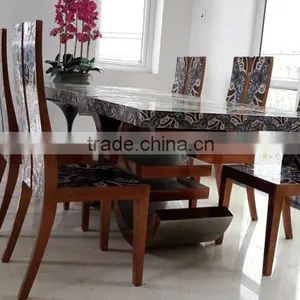 Modern 2016 Dining/coffee Chair With Amber Mother of Pearl and Moving Eggshell Inlay, Silverleaf Color thumbnail-1