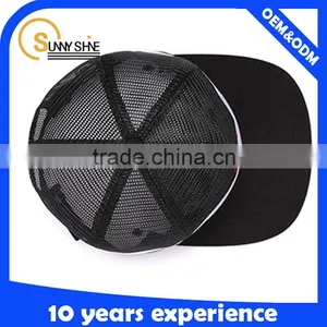 Wholesale Black 6 Panel Trucker Hat Custom Mesh Trucker Hat thumbnail-3