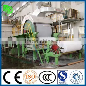 Large Output 2400mm Culture Paper Machines, 2400mm Waste Paper Pulp Paper Making Machine / Whole Culture Paper Production Line thumbnail-1