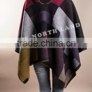 New Fashion Cashmere Jacquard U-Cape CP14092601B thumbnail-3