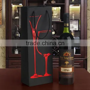 Fashion High Quality Paper Wine Bottle Packaging Box Black Box Wine Coupon thumbnail-4