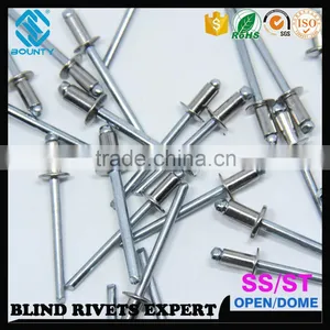 HOT SELLING HIGH QUALITY FACTORY OPEN END SS STEEL RIVET BODY STEEL ROD STEM BREAKSTEM POP RIVETS thumbnail-2
