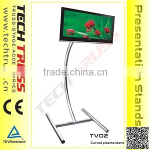 Aluminum Free Standing Curved Corner Stand , TV Stand&hanger thumbnail-3