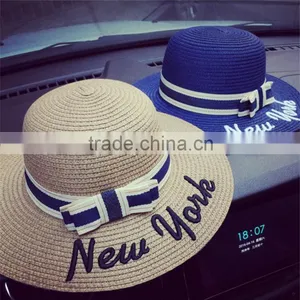 Vintage Fashion Chic Womens Ladies Summer Beach Sun Hat Straw Cap thumbnail-1
