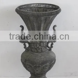 100563MC Wholesale Antique Decorative Garden Metal Flower Vase thumbnail-1