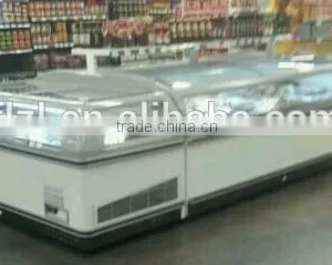 Island Freezer Meat Storage in the Supermarket Glass Chest Freezer thumbnail-2