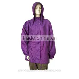 Wholesale Purple Color Women's Rain Jacket thumbnail-2