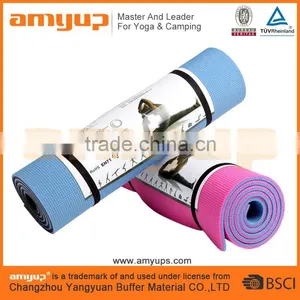 XPE Camping Yoga Exercise Roll Mat With Two Tone Color thumbnail-1