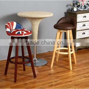 Creative Fashion Wooden Bar Chair,Wooden Bar Stool thumbnail-1