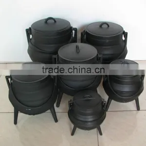 Size 1/4 Mini Cast Iron Black Three Legged Potjie Pot thumbnail-2