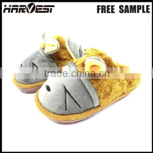 Washable Cartoon Slipper Bedroom , Solf Plush Animal Slipper Custom thumbnail-1