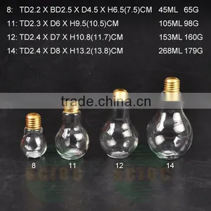 Wholesale Bulb-shaped Glass Jar With Lid thumbnail-1