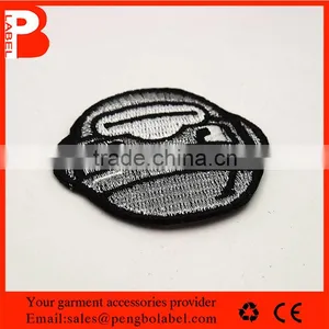High Quality Embroidered Brand Name Logo Woven Label Custom Clothing Label thumbnail-5