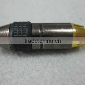 RCA Connector Brass Material Gold and Black Nickel Plating Rohs Comliant thumbnail-1