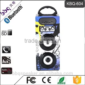 BBQ KBQ-604 10W 1200mAh Battery Dual 3 Inch Subwoofer Mini Portable Karaoke Player Bluetooth Karaoke Speaker System thumbnail-2