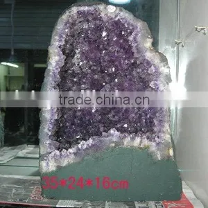 Natural Rock Amythest Geode thumbnail-1
