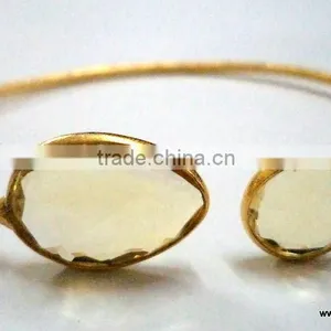 Turqioise Vermeil Gold Plated Sterling Silver Bangle, Gold Plated Bangle, Turquoise Bangle thumbnail-3