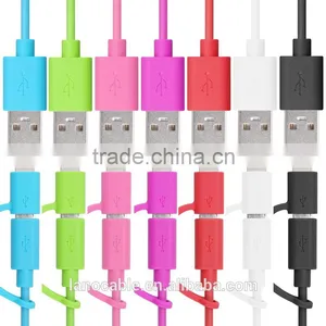 MFi Certified 8 Pin and Micro 2 in 1 Dual Style Cord thumbnail-4