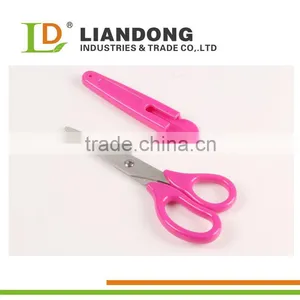 Hot Selling Stationery Scissor With Safety Cap thumbnail-1