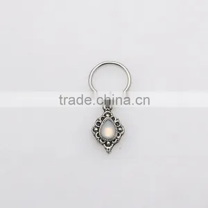 Stone Pendant Stainless Steel Silver Ring thumbnail-2
