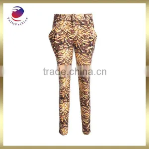 Knitted Printed Harem Pants thumbnail-1