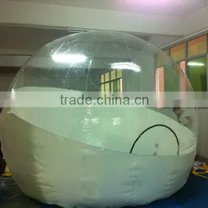 Half White Half Clear Inflatable Lawn Tent 4m thumbnail-1