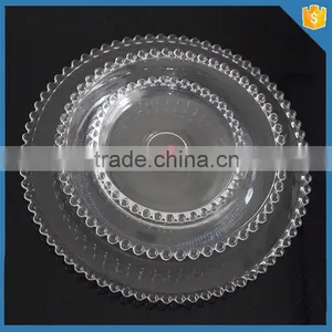 Wedding Used Wholesale Glass Beaded Charger Plate thumbnail-1