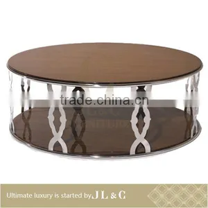 Luxury Living Room New Design Coffee Table With Stainless Steel Stand JT15-03 From JLC Luxury Home Furniture (China Supplier) thumbnail-1