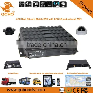 GPS 3g Wifi 4ch MDVR/ Vehicle Mobile Dvr With Free CMS Software With Certificate thumbnail-5