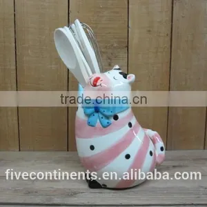 Hot Sale Ceramic Cute Cow Untensil Tool Holder Forks Spoon Holder thumbnail-1