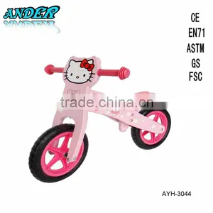 Hello Kitty Wooden Kid Balance Bicycle/wooden Scooter (OEM/ODM) thumbnail-1