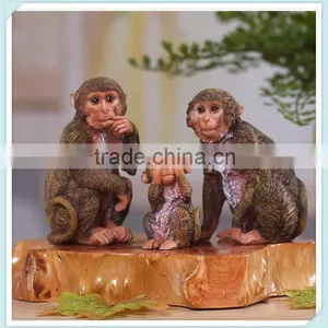 Small Monkey Statue Resin Monkey With Lovely Monkey Design thumbnail-2