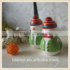 Ceramic Christmas Snowman Spice Jar for Salt & Pepper thumbnail-1