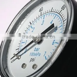 63mm Plastic Lens Black Steel Case Bottom Connection Pressure Gauge thumbnail-2