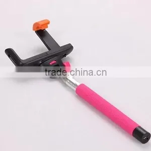 Cheapest Extendable Wired Shutter Handheld OEM Selfie Stick Monopod For Android IPhone Black thumbnail-1