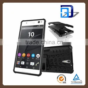New Products Slim 2 in 1 PC + TPU Hybird Armor Rugged Case Cover for Sony Xperia C5 Ultra With Stand, for Sony Xperia c5 Ultra thumbnail-1