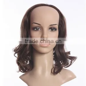 Wholesale Cheap u Part Monofilament Wig Synthetic Hair Wig Kinky Curly u Part Half Wig thumbnail-2